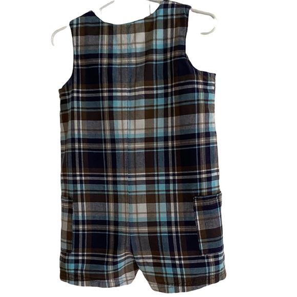 Carter's Monkey and Banana Applique Embroidered Plaid Romper Size 24 Months - Picture 5 of 6